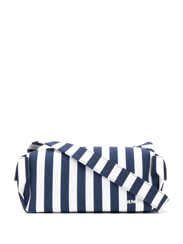 striped shoulder bag