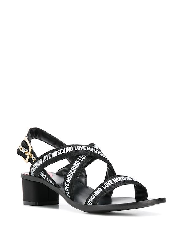 moschino logo heels
