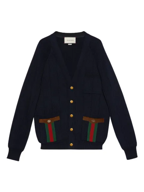 Gucci cardigan à détail Web 
