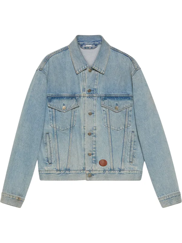 gucci blue jean jacket