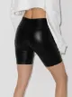 Danielle Guizio faux leather cycling shorts