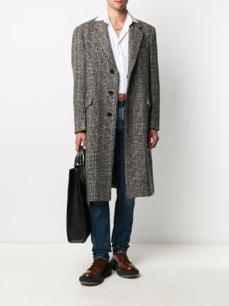 Glen check tweed coat展示图