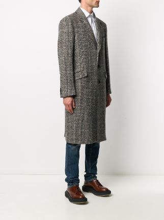 Glen check tweed coat展示图