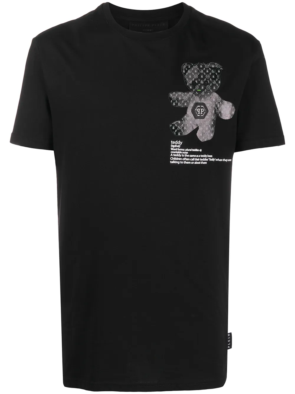 Click to view more detailed imagery on our partner's website Philipp Plein Teddy Bear Crew Neck T-shirt In Black