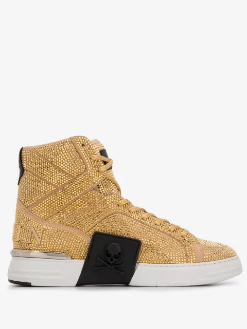 Philipp Plein rhinestone-embellished high-top sneakers