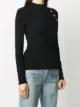 Balmain Blusa matelassê de tricô com aplicação de botões