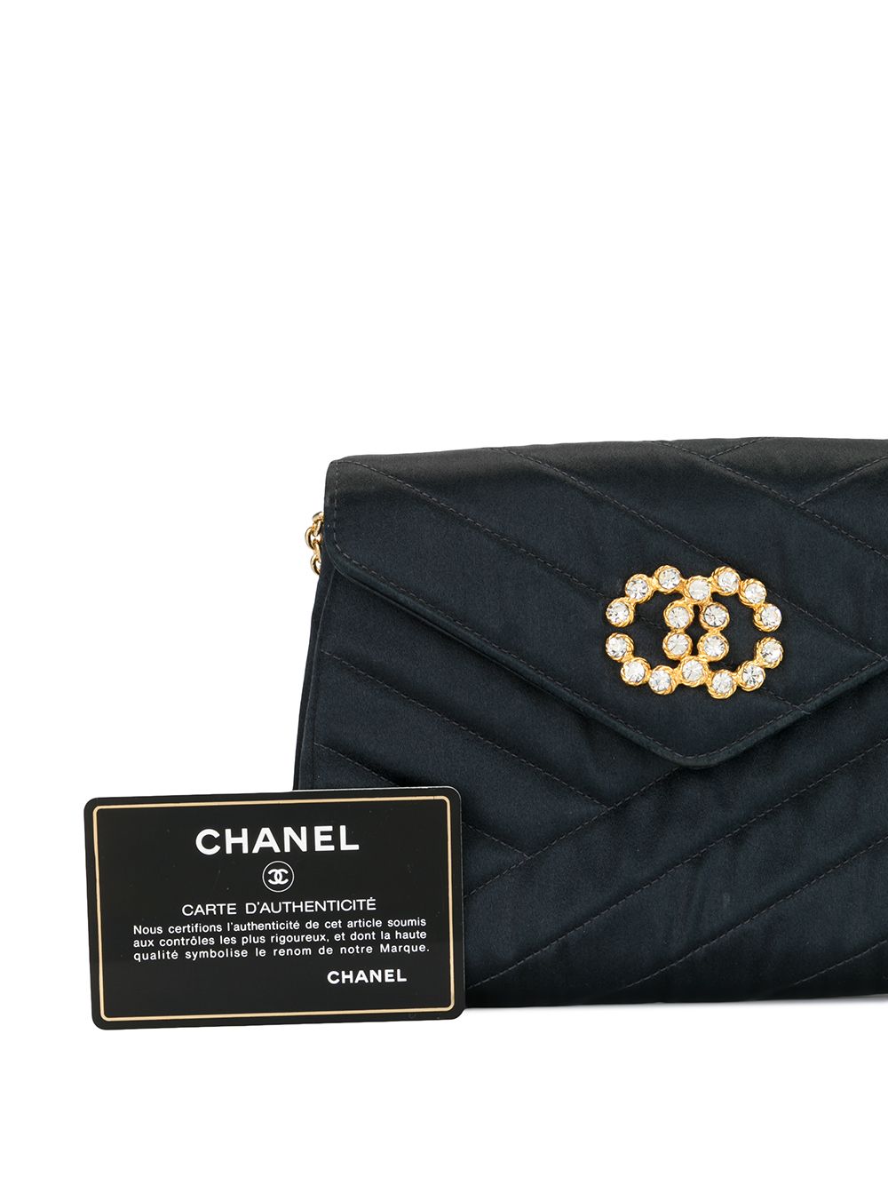 CHANEL 1992 CC rhinestone-embellished shoulder bag Women