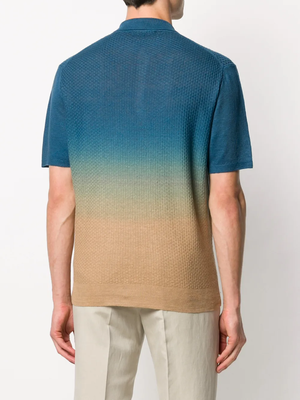 Corneliani Poloshirt met kleurverloop Blauw
