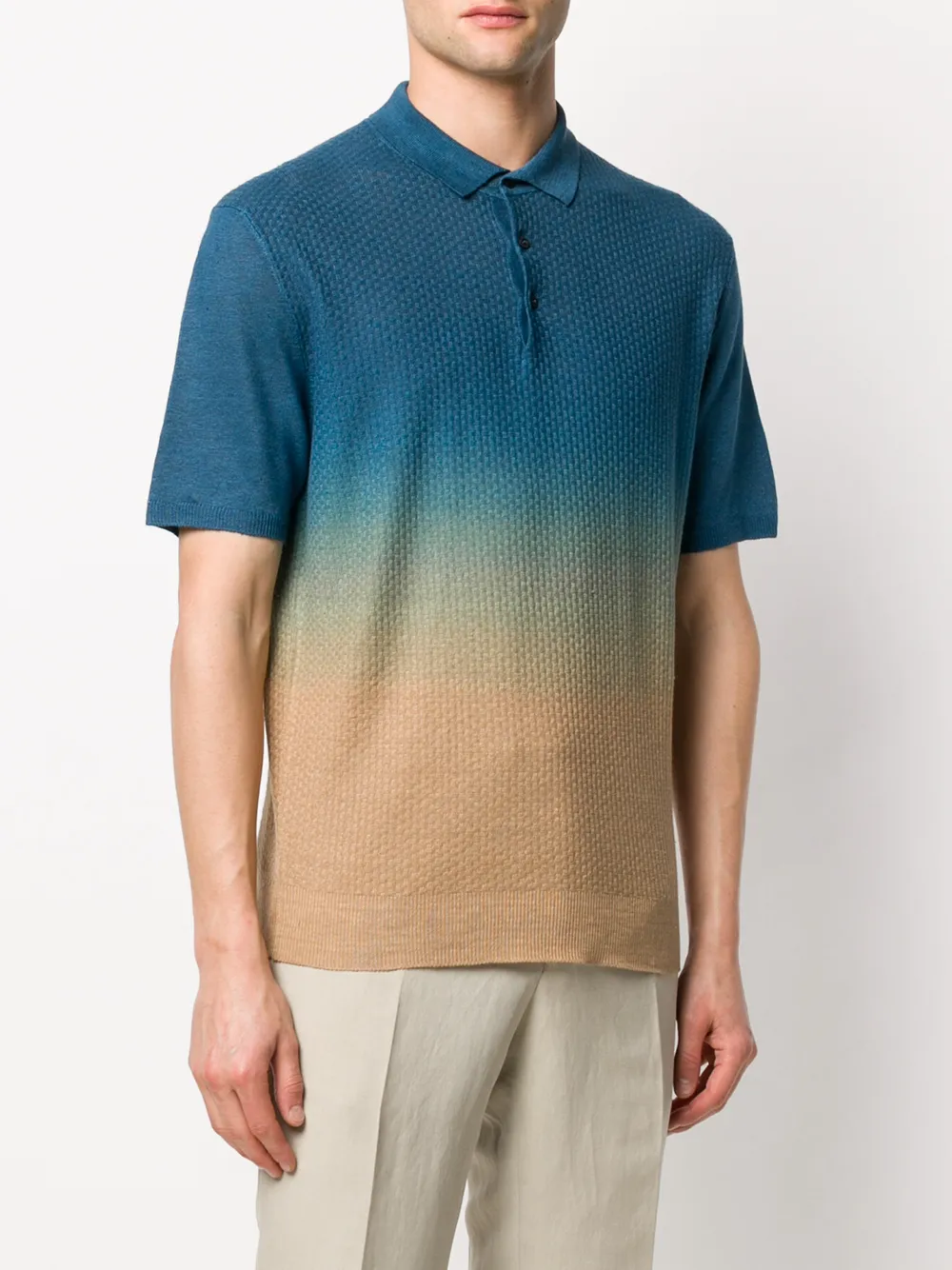 Corneliani Poloshirt met kleurverloop Blauw