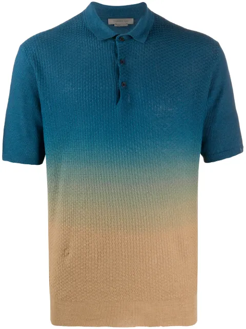 Corneliani playera tipo polo con efecto degradado