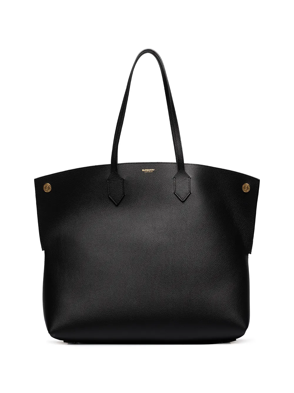 burberry black leather tote bag