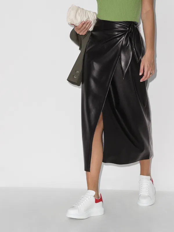 Nanushka Amas wrap-effect midi skirt 