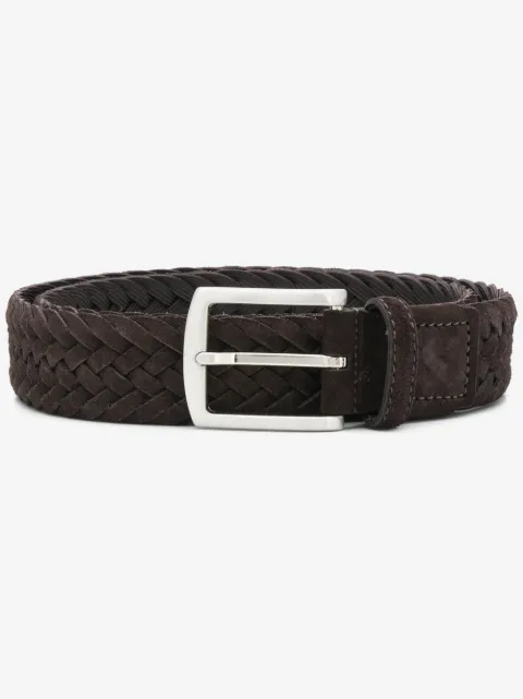 Scarosso square buckle interwoven belt