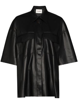 Nanushka Roque faux-leather Shirt - Farfetch