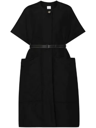 Burberry short-sleeve belted cape coat 