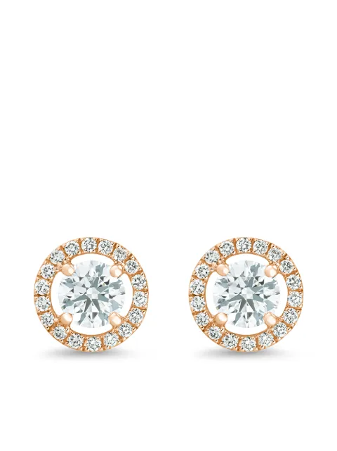 DE BEERS 18kt rose gold Aura round brilliant diamond studs