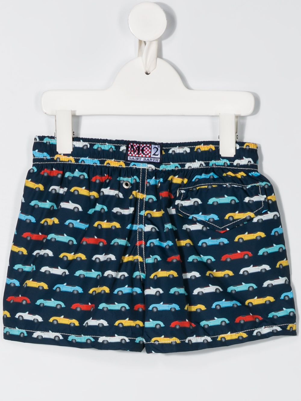 фото Mc2 saint barth kids car pattern swim shorts