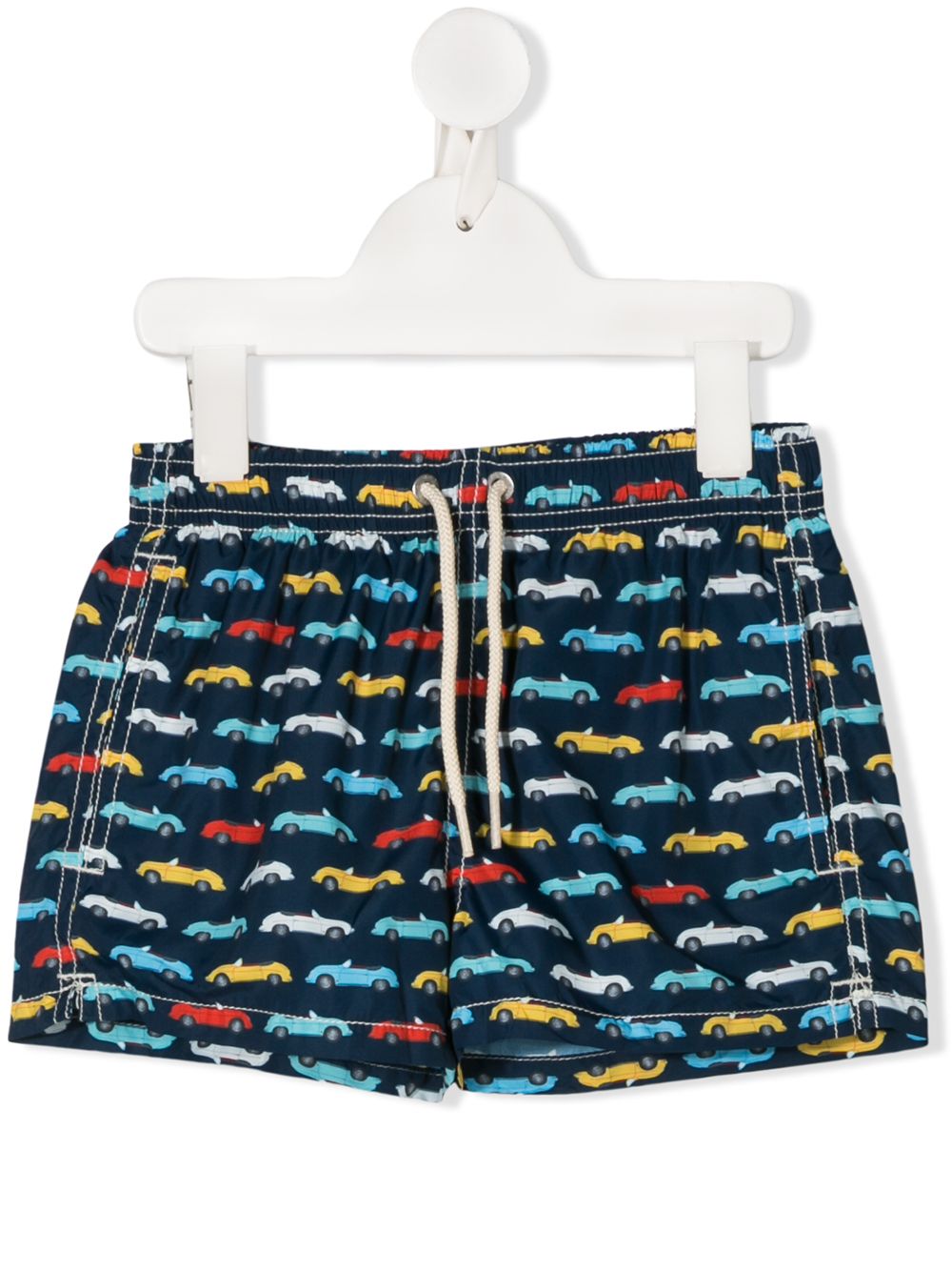 фото Mc2 saint barth kids car pattern swim shorts