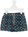 MC2 Saint Barth Kids car pattern swim shorts - Blue