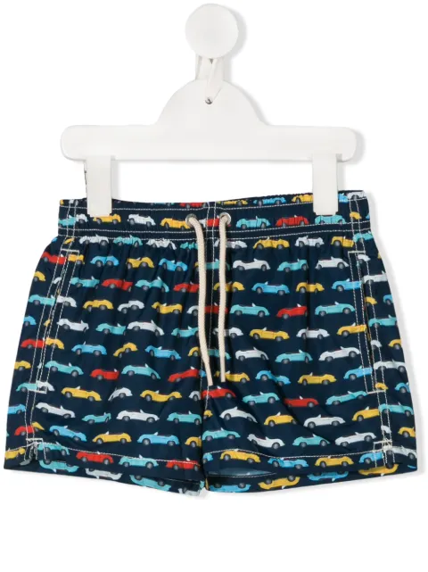 MC2 Saint Barth Kids car pattern swim shorts