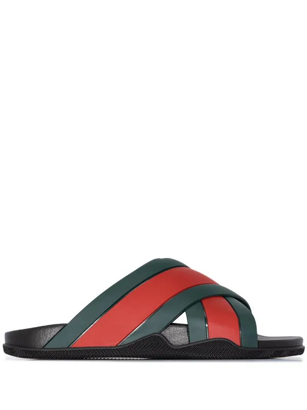 gucci striped sandals