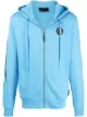 Image 1 of Philipp Plein skull-print zip-up hoodie