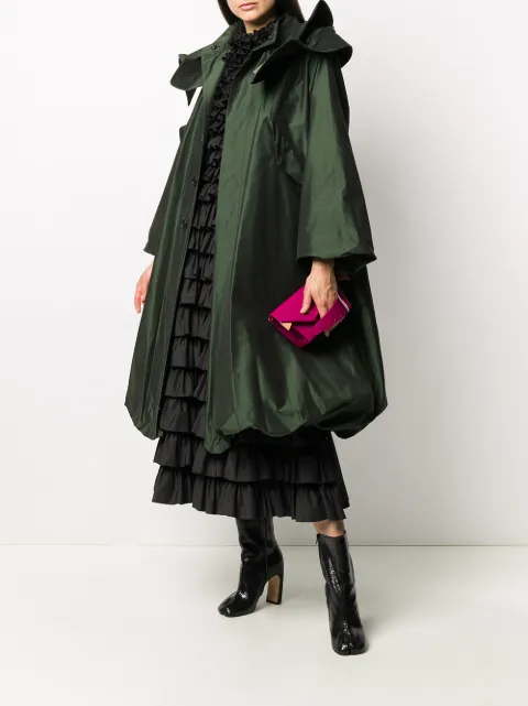 flared raincoat