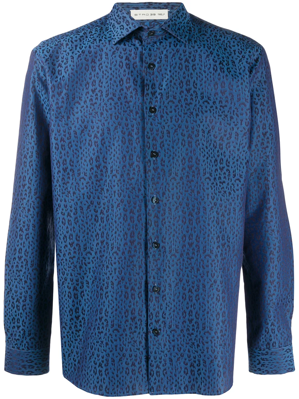 Etro жаккардовая рубашка с леопардовым узором