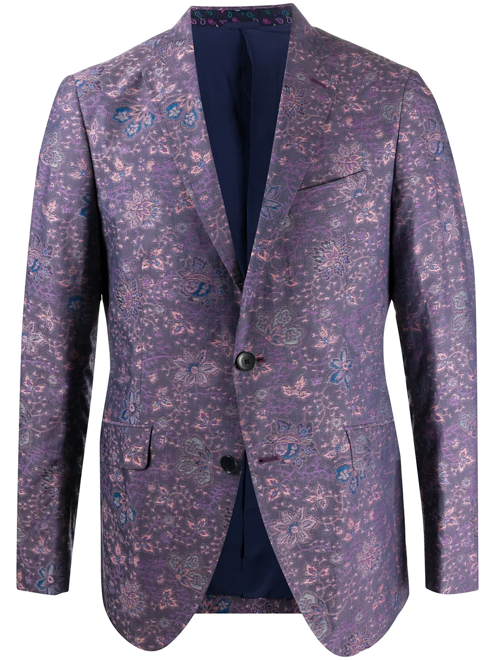 floral jacquard blazer