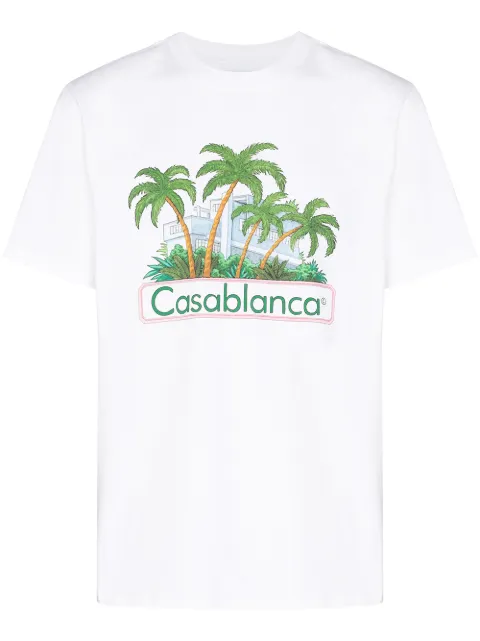 Casablanca Camiseta Island de algodão com estampa gráfica