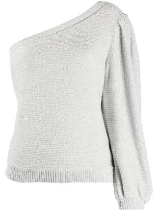 white one shoulder jumper