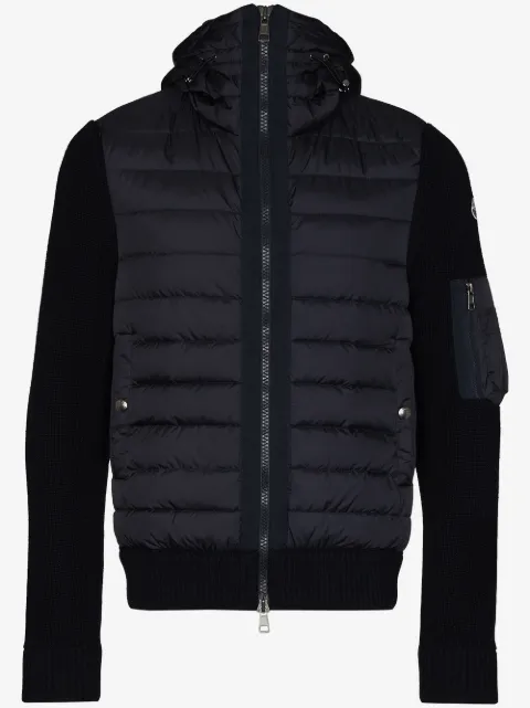 Moncler chamarra capitonada con detalle tejido