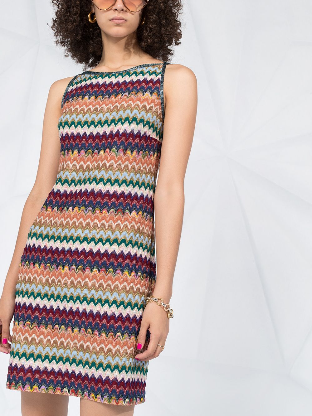 фото Missoni трикотажное платье с узором зигзаг