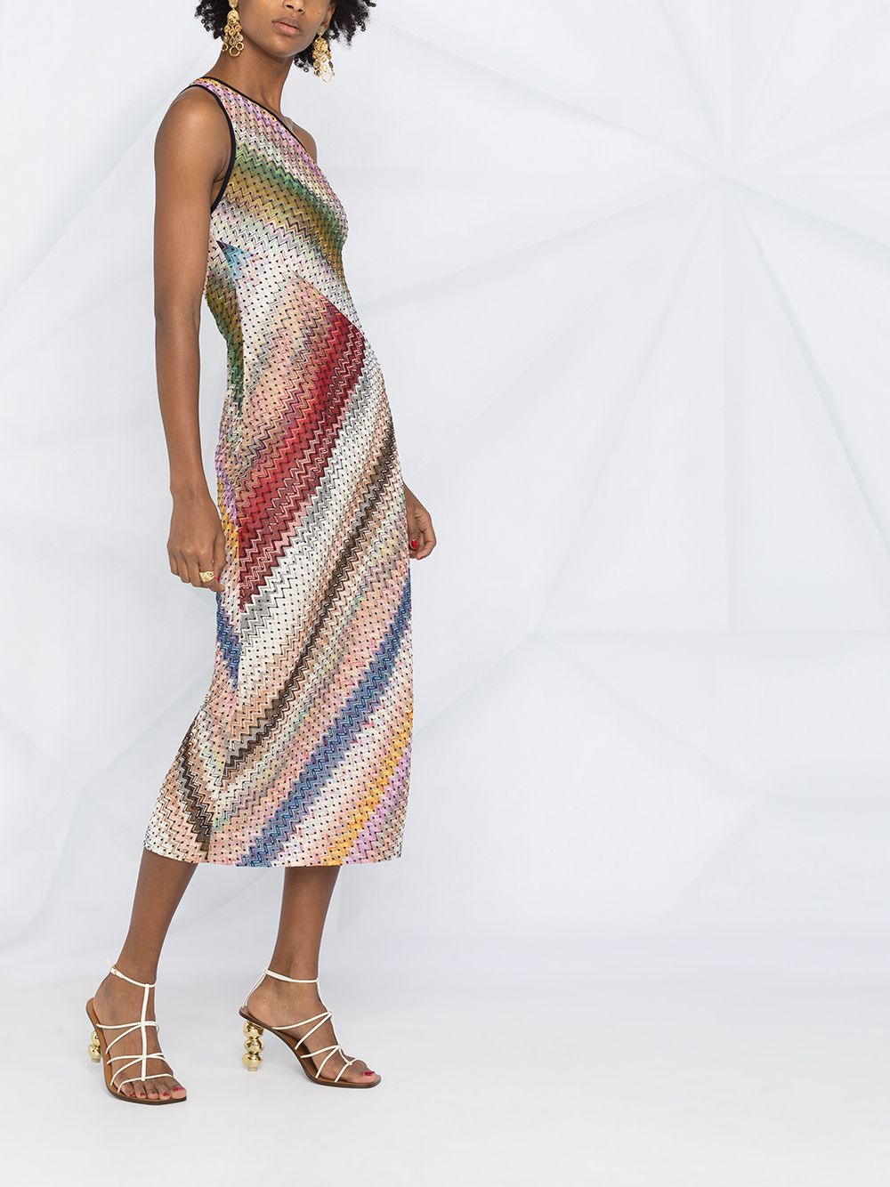 фото Missoni трикотажное платье в полоску