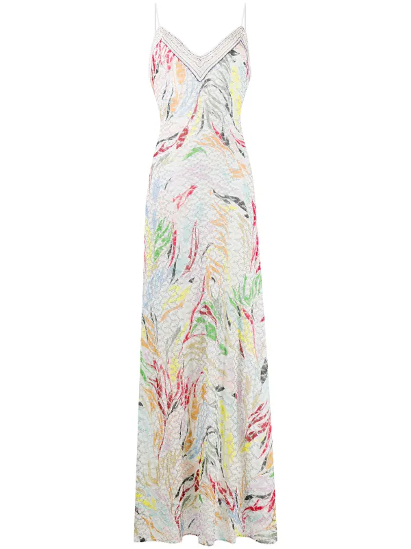 patterned slip dress