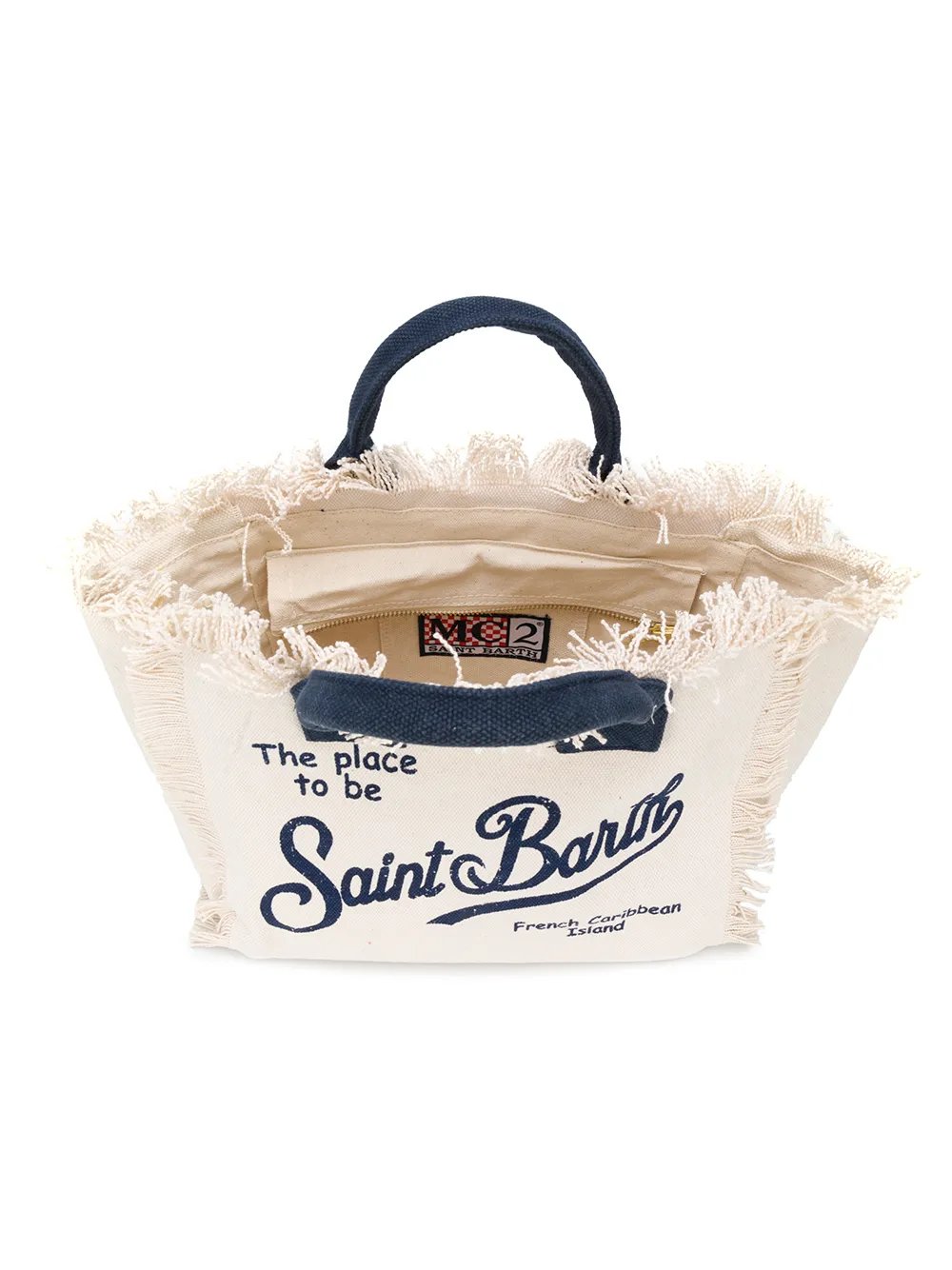 фото Mc2 saint barth kids пляжная сумка с бахромой и логотипом