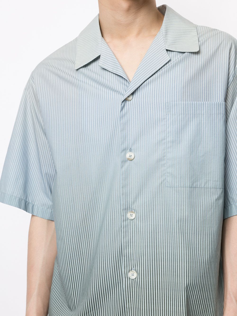 фото Qasimi полосатая рубашка с эффектом градиента