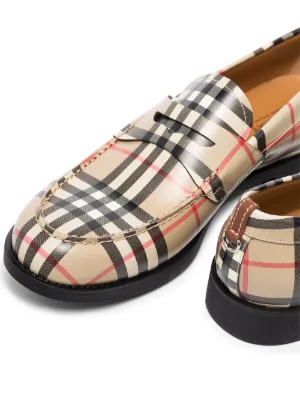 burberry print loafers