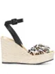 Image 1 of Giuseppe Zanotti leopard-print platform wedge sandals