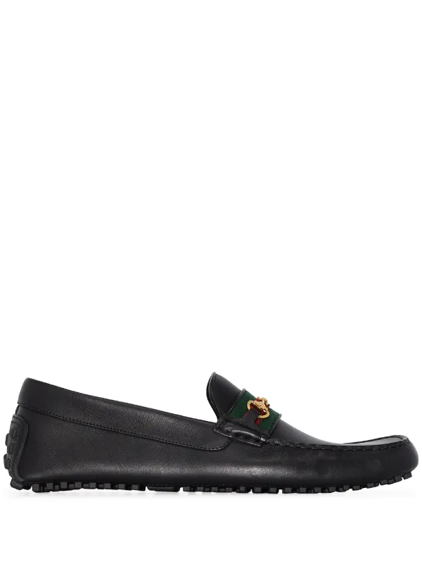 black driving loafers