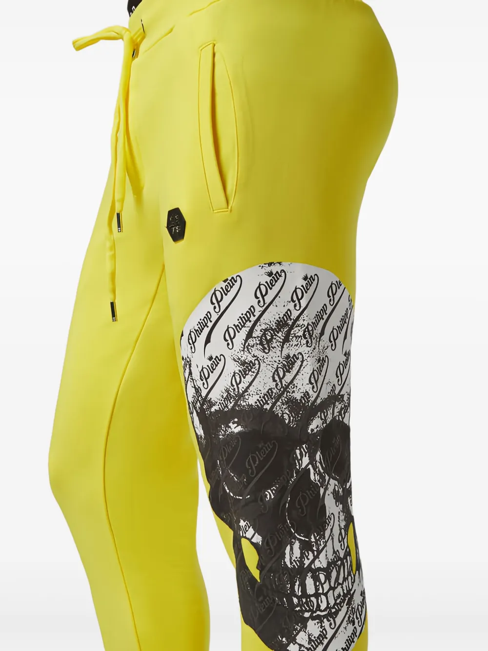 Philipp Plein Joggingbroek met doodskop Geel