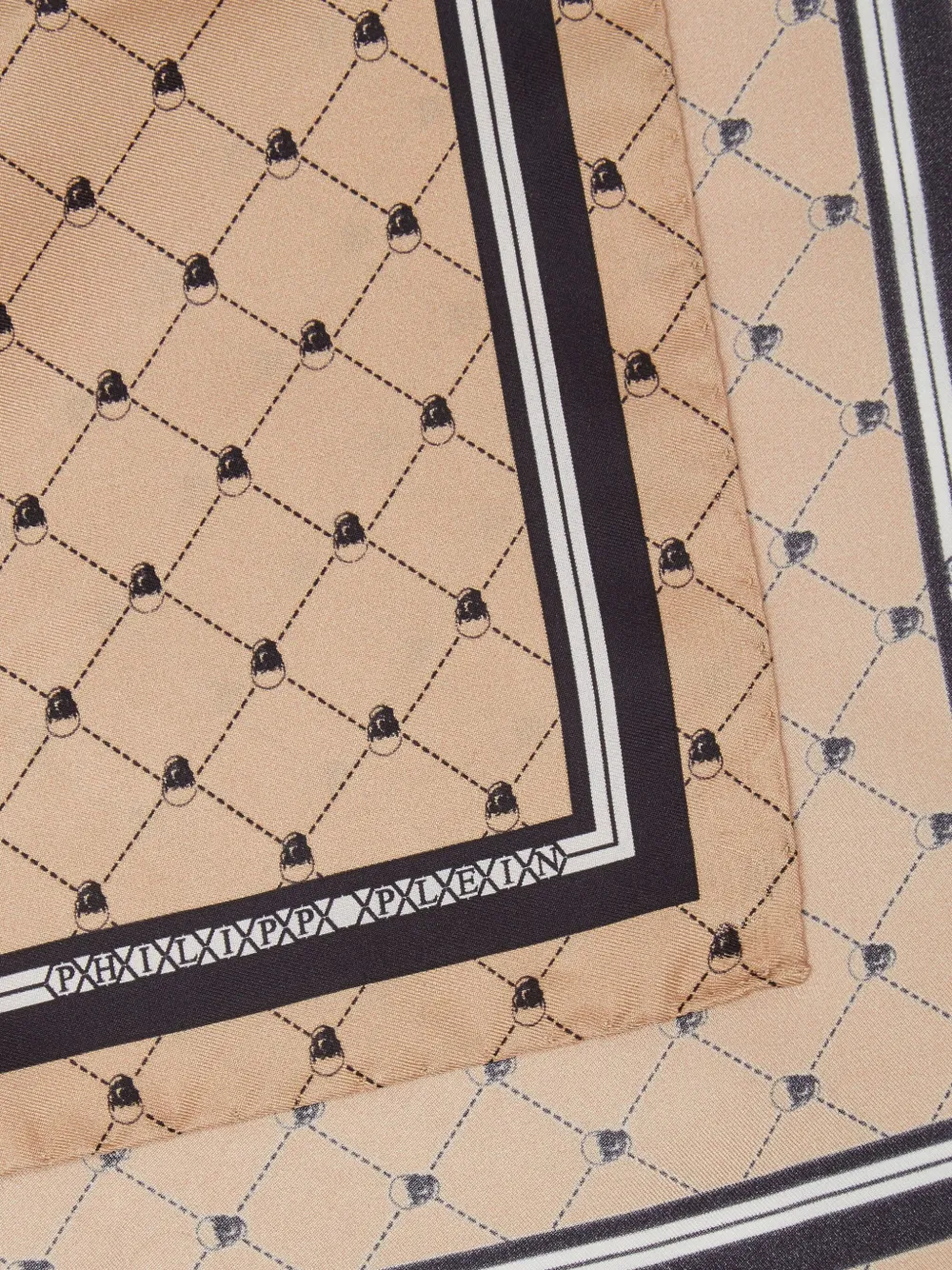 Philipp Plein Zijden pochet Beige