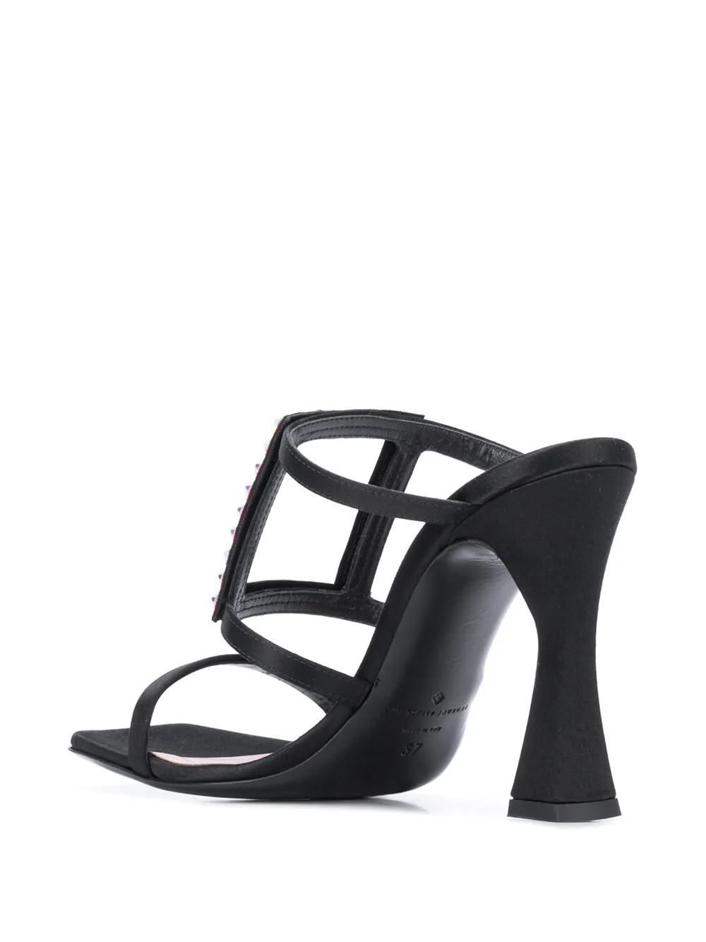 Les Petits Joueurs Hoya satijnen muiltjes Zwart