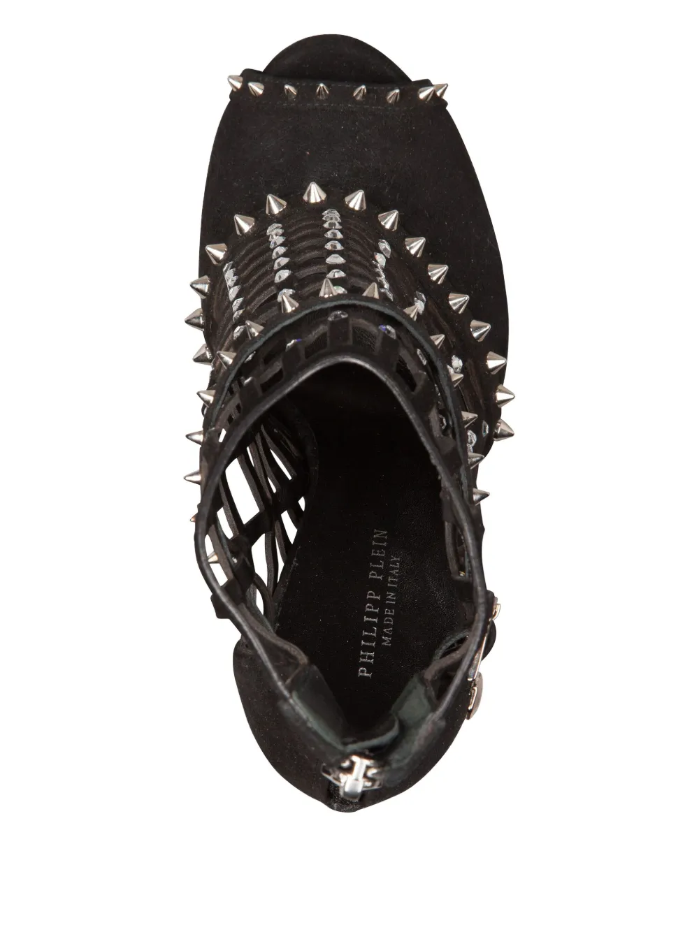 Philipp Plein 12 mm suède sandalen Zwart