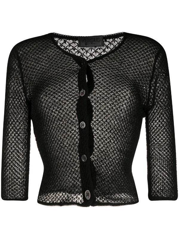 fine knit black cardigan