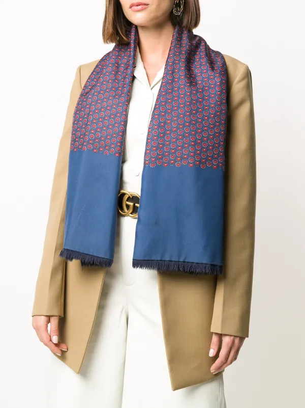 blue print scarf