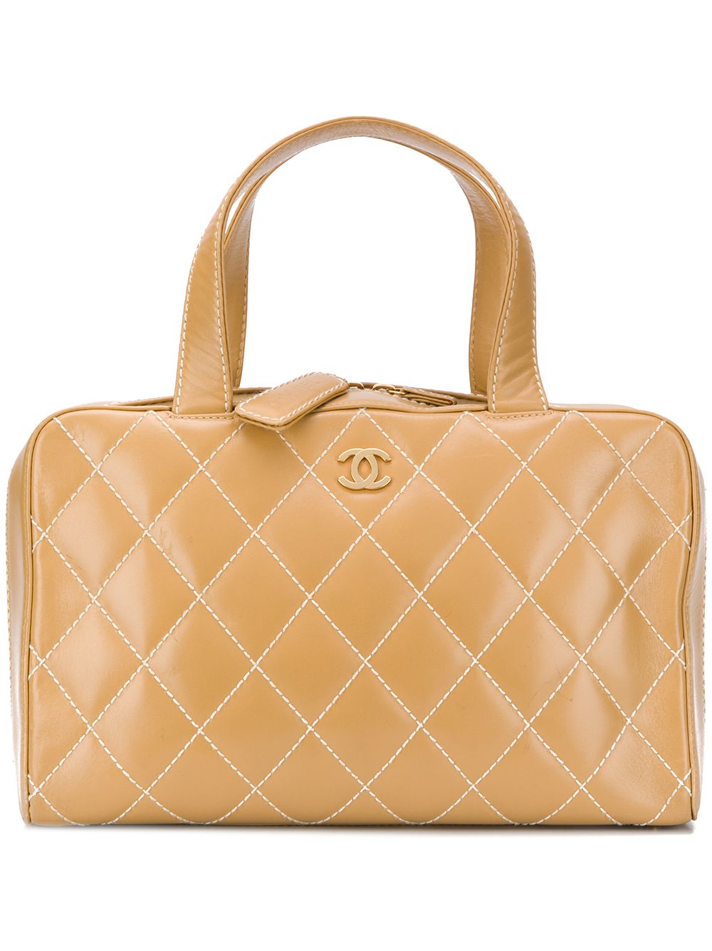 фото Chanel pre-owned сумка-тоут wild stitch 2000-х годов с логотипом cc