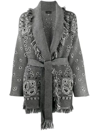 alanui bandana cardigan