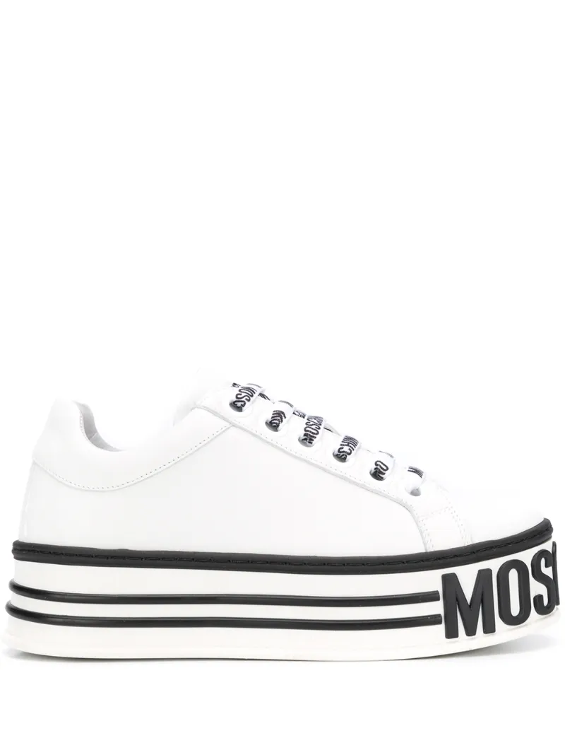 moschino glitter platform sneakers