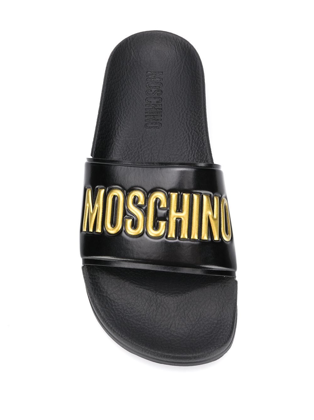 фото Moschino шлепанцы с тисненым логотипом